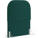 Ver imagem 7 de Cabeceira Cama Box 100cm Lanna com Puff Recamier Doha W01 Bouclê Verde - Lyam Decor
