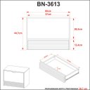 Ver imagem 5 de Balcão Gabinete Suspenso com Gaveta Bn3613 Amêndoa/mármore Branco Amêndoa/mármore Branco