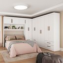 Ver imagem 1 de Guarda-roupa Casal Modulado Eleganza 11 Portas 6 Gavetas Branco - Pnr Móveis