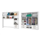 Ver imagem 2 de Guarda-roupa Casal Modulado Eleganza 11 Portas 6 Gavetas Branco - Pnr Móveis