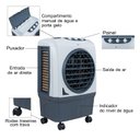 Ver imagem 3 de Climatizador Evaporativo de Ar Portátil 30l Sala Quarto Gelo:220v/branco