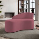 Ver imagem 3 de Namoradeira Compacta Decorativa Orgânica Auren 100cm Suede Rosa - Desk Design