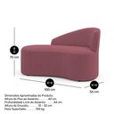 Ver imagem 2 de Namoradeira Compacta Decorativa Orgânica Auren 100cm Suede Rosa - Desk Design