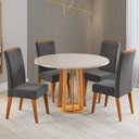 Ver imagem 1 de Mesa de Jantar 4 Lugares Foster Mel/blonde/cinza - Viero Móveis