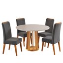 Ver imagem 2 de Mesa de Jantar 4 Lugares Foster Mel/blonde/cinza - Viero Móveis