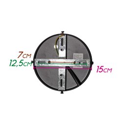 Pendente Ieda Cupula Vidro P/ 5XE27 IDL011 Preto Fosco + Smoky ST2408 - 8