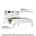 Ver imagem 2 de Cama Casal Invicta com 3 Nichos e Baú - Branco