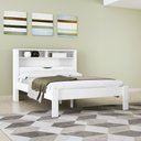 Ver imagem 1 de Cama Casal Invicta com 3 Nichos e Baú - Branco