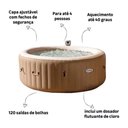 Ver imagem 6 de Banheira Ofurô Hidro Piscina Spa Inflável 795 Litros com Bomba Filtro Aquecedor e Bolhas 127V