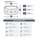 Ver imagem 4 de Banheira Ofurô Hidro Piscina Spa Inflável 795 Litros com Bomba Filtro Aquecedor e Bolhas 127V