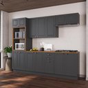 Ver imagem 1 de Cozinha Modulada Completa Americana 100% MDF 270cm com Rodapé Provence Multimóveis Crink-CPL006