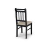 Conjunto Sala de Jantar Madeira Maciça 4 Cadeiras Preto e Mel - 3