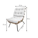 Ver imagem 4 de Kit 02 Poltronas e 01 Puff Costela Suede Azul Tiffany