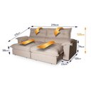 Ver imagem 3 de Sofá Retrátil Reclinável Aconchego 2,70m Bouclê