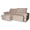 Ver imagem 5 de Sofá Retrátil Reclinável Aconchego 2,70m Bouclê