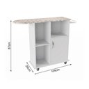 Ver imagem 4 de Tábua de Passar Roupa Miami Lavanderia Mesa Multiuso com Organizador e Suporte Ferro - Branco