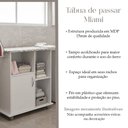 Ver imagem 2 de Tábua de Passar Roupa Miami Lavanderia Mesa Multiuso com Organizador e Suporte Ferro - Branco