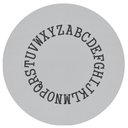 Ver imagem 1 de Tapete Alfabeto Redondo Ø100cm Cinza - Antiderrapante FASTLAR TAPETE REDONDO