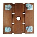 Ver imagem 2 de Suporte de Madeira Tratada para Vasos Quadrado 20 Cm 4 Rodízios Silicone