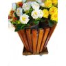 Suporte de Madeira Tratada para Vasos Quadrado 20 Cm 4 Rodízios Silicone - 5
