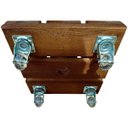 Ver imagem 3 de Suporte de Madeira Tratada para Vasos Quadrado 20 Cm 4 Rodízios Silicone