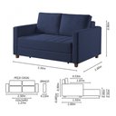 Ver imagem 4 de Sofá Cama Casal Marcelle 2 Lugares 150cm Linho Pé de Madeira - Talento Móveis