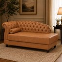 Ver imagem 2 de Chaise 160cm Esquerdo Pomme Courino Caramelo - Sallar Home