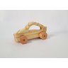 Carrinho de Madeira Maciça 1. Brinquedo Artesanal e Decoração. - 3