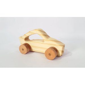 Carrinho de Madeira Maciça 1. Brinquedo Artesanal e Decoração.