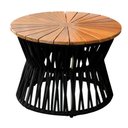 Ver imagem 1 de Mesa Monza de Corda Náutica Tampo Madeira em Alumínio Trama Original