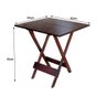 Conjunto de Mesa Dobravel de Madeira 60x60 com 4 Cadeiras Imbuia Estofado Vermelho - 3