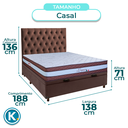 Ver imagem 3 de Kit Cama Box Bau + Cabeceira + Colchão Casal Molas Ensacadas - Legaccy - Paropas