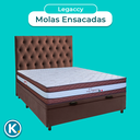 Ver imagem 4 de Kit Cama Box Bau + Cabeceira + Colchão Casal Molas Ensacadas - Legaccy - Paropas