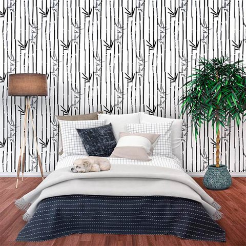 Papel de Parede Bambu 2 Arte Destaque 3 Metros
