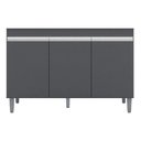 Ver imagem 1 de Balcão P/ Pia e Gabinete Manu 120cm 3 Portas:cinza