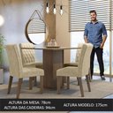 Ver imagem 5 de Conjunto Sala de Jantar Mesa Tampo de Vidro 4 Cadeiras Anaju Madesa