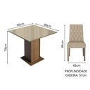Ver imagem 4 de Conjunto Sala de Jantar Mesa Tampo de Vidro 4 Cadeiras Anaju Madesa