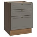 Ver imagem 1 de Balcão de Cozinha 60 cm 3 Gavetas (sem Tampo) Rustic/Cinza Vik Madesa