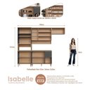 Ver imagem 4 de Cozinha Modulada 6 Peças com Tampo 120cm Torre Quente para 2 Fornos Nicho Decorativo Isabelle Cinza/Freijó/Grafite