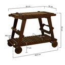 Ver imagem 2 de Carrinho Gourmet-churrasco 1 Prateleira Summer Madeira Imbuia Maciça Stain Imbuia