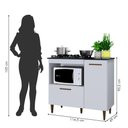 Ver imagem 5 de Balcão 2 Portas para Cooktop 4 Bocas Zurique Kaiki Móveis Branco