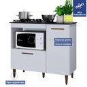 Ver imagem 3 de Balcão 2 Portas para Cooktop 4 Bocas Zurique Kaiki Móveis Branco