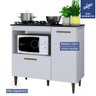 Balcão 2 Portas para Cooktop 4 Bocas Zurique Kaiki Móveis Branco - 3