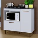 Ver imagem 1 de Balcão 2 Portas para Cooktop 4 Bocas Zurique Kaiki Móveis Branco