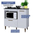 Ver imagem 2 de Balcão 2 Portas para Cooktop 4 Bocas Zurique Kaiki Móveis Branco
