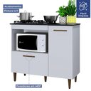 Ver imagem 4 de Balcão 2 Portas para Cooktop 4 Bocas Zurique Kaiki Móveis Branco