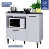 Balcão 2 Portas para Cooktop 4 Bocas Zurique Kaiki Móveis Branco - 4