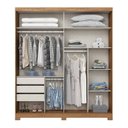 Ver imagem 2 de Guarda Roupa Verg 2 Portas Deslizantes Nature/off White - Henn