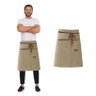 Avental de Cintura Bege Caqui Couro Marrom Bar Restaurante 10un - 1