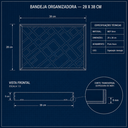 Ver imagem 5 de Bandeja Multiuso Organizadora Grande Preta 38x28cm